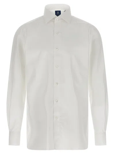 Finamore 1925 Timeless White Button-down Shirt With Structured Collar In White