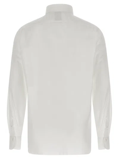 Finamore 1925 Timeless White Button-down Shirt With Structured Collar In White