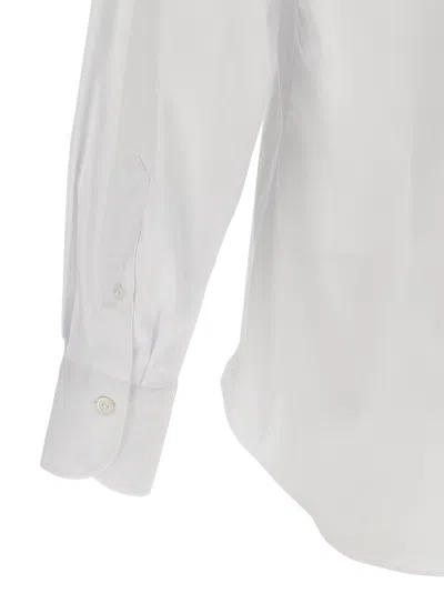 Finamore 1925 Timeless White Button-down Shirt With Structured Collar In White