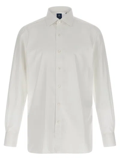 Finamore 1925 Timeless White Button-down Shirt With Structured Collar In Multi