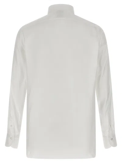 Finamore 1925 Timeless White Button-down Shirt With Structured Collar In Multi