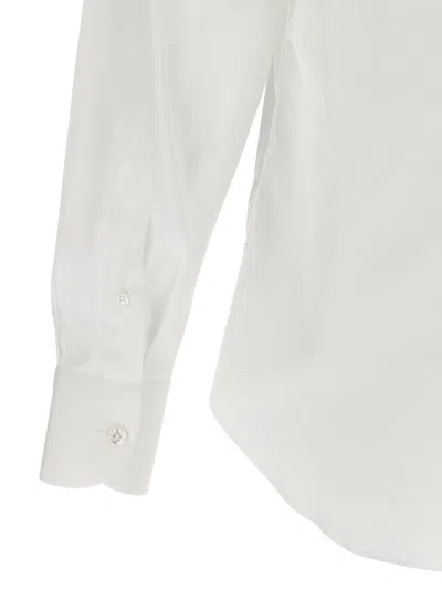 Finamore 1925 Timeless White Button-down Shirt With Structured Collar In Multi