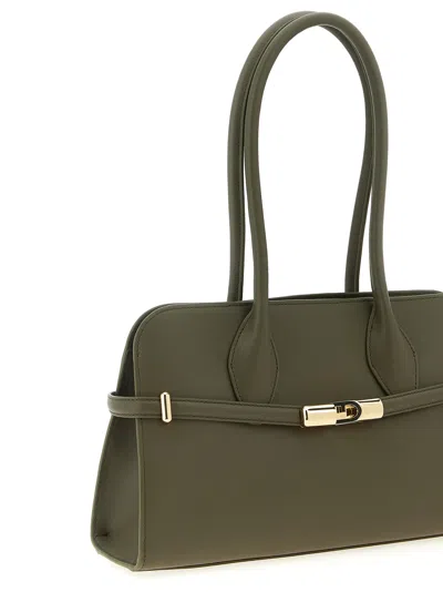 Furla Goccia Dome M Shoulder Bag In Green