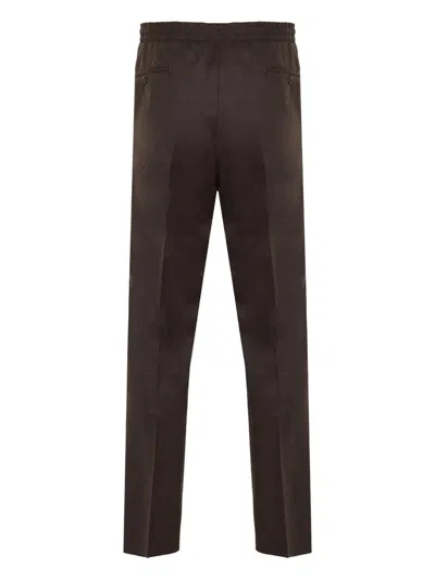 Corneliani Drawstring Trousers In Brown