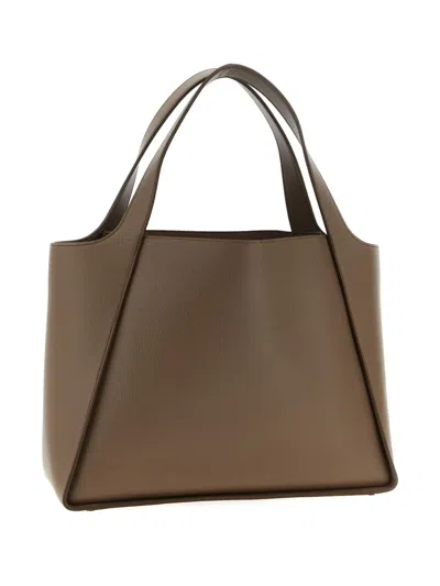 Stella Mccartney Brand Logo Tote Bag In Brown