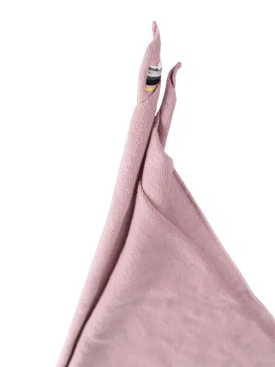 Extreme Cashmere Pink Stretch Cashmere Blend Bandana In Pink