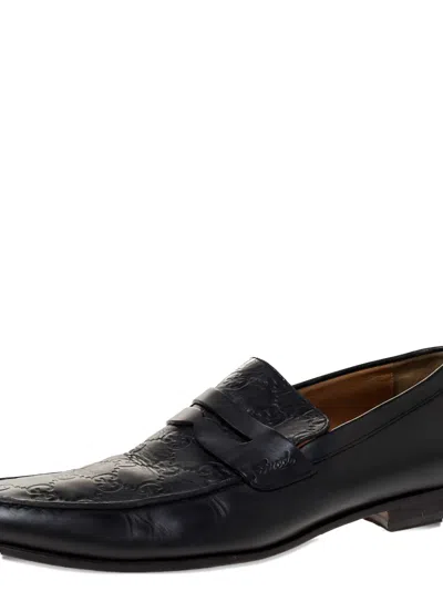 Pre-owned Gucci 2024 Ssima-pattern Loafers In Black
