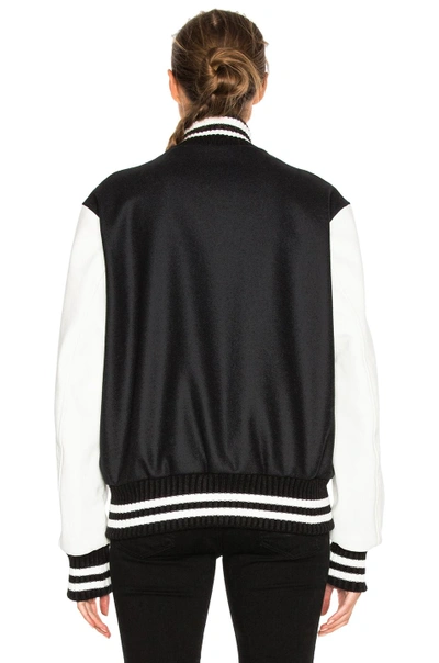 Shop R13 Vintage Varsity Jacket In Black