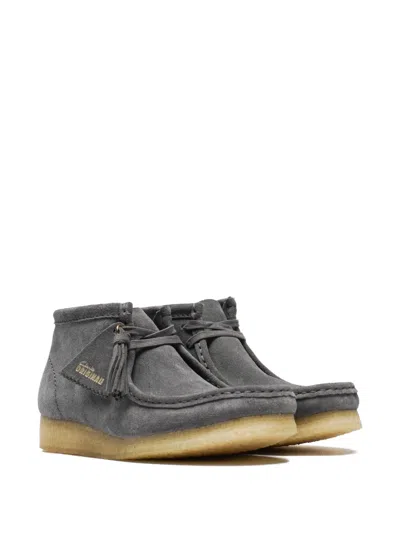 Clarks Originals Wallabee Boots In Gray