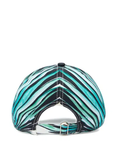 Roberto Cavalli Ray Of Sea Print Baseball Cap In Black