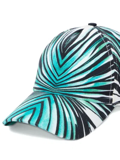Roberto Cavalli Ray Of Sea Print Baseball Cap In Black