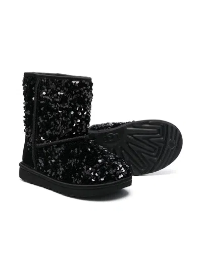 Ugg Classic Short Chunky Sequin Boots In Black