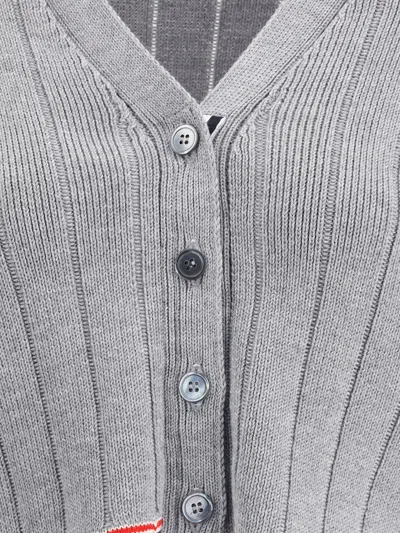 Thom Browne Ladder Full Neede Rib Stitch Cardigan In Multi
