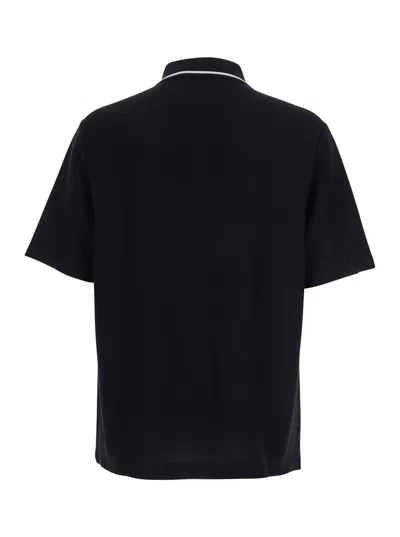 Dolce & Gabbana Cotton Pique Polo In Black