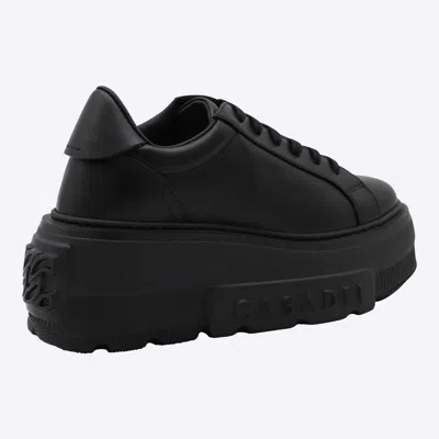 Casadei Low Top Platform Sneakers In Black