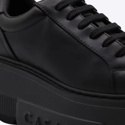 Casadei Low Top Platform Sneakers In Black