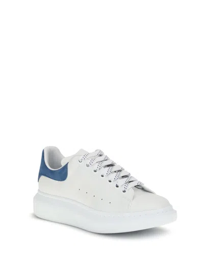 Alexander Mcqueen Oversized Leather Sneakers Detail Contrasting In Gray