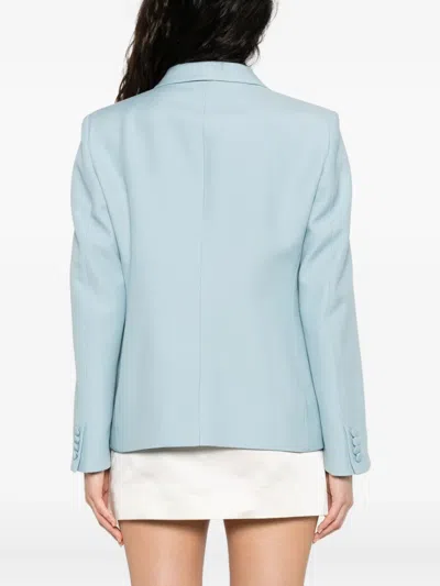 Valentino Garavani Structured Light Blue Crepe Couture Blazer