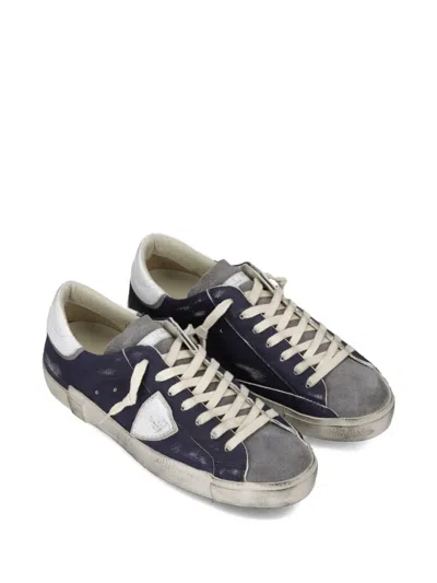 Philippe Model Paris X Leather Sneakers In Black