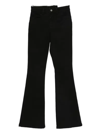 Liu •jo Flared Black Jeans With Classic Five-pocket Design In Black