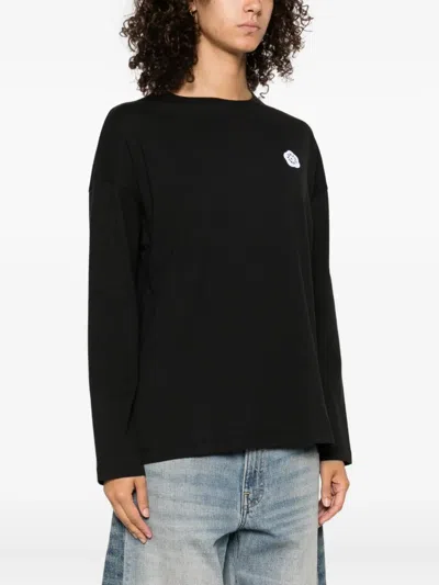 花卉缀饰长袖上衣