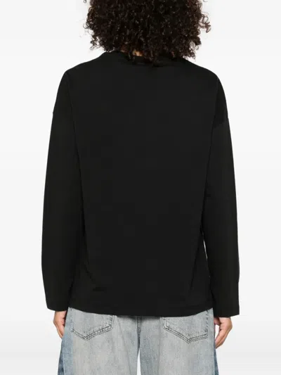 花卉缀饰长袖上衣