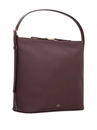 Apc A.p.c. Sac Vera Shoulder Bag In Brown