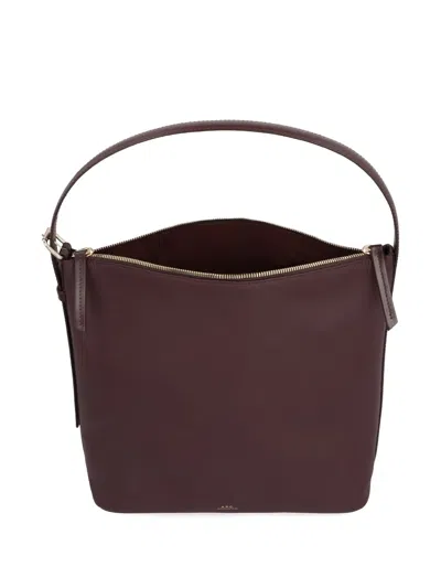 Apc A.p.c. Sac Vera Shoulder Bag In Brown