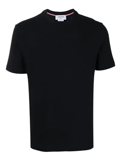 Thom Browne Signature Loopback Oversized T-shirt In Black