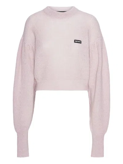 Rotate Birger Christensen Rotate Birgerchristensen Wool Puff Sweater In Pink