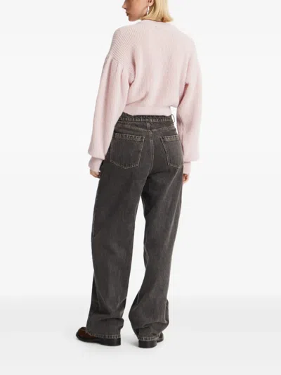 Rotate Birger Christensen Rotate Birgerchristensen Wool Puff Sweater In Pink