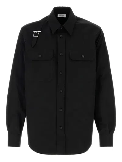 Alexander Mcqueen T-bar Harness Overshirt In Black
