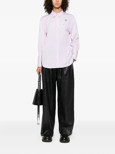 Kenzo Striped Shirt In Pink