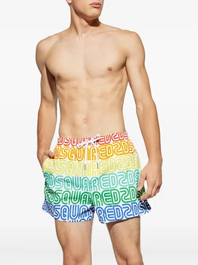 Dsquared2 Drawstring Swimming Trunks In Multi