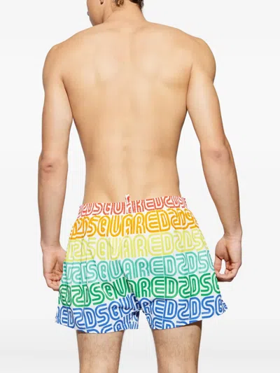 Dsquared2 Drawstring Swimming Trunks In Multi