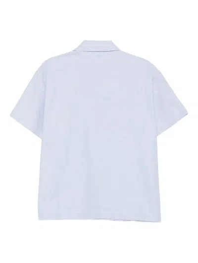 Coperni Embroidered-logo Short-sleeve Shirt In White