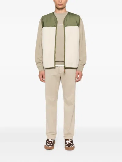 Apc Crew Neck Sleeveless Sweatshirt With Contrast Panel In Multi