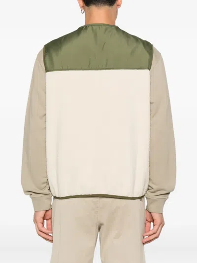 Apc Crew Neck Sleeveless Sweatshirt With Contrast Panel In Multi