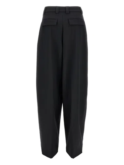 The Latest L-blend Tapered Pants With Dart In Black