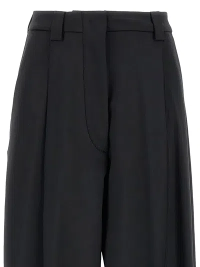 The Latest L-blend Tapered Pants With Dart In Black