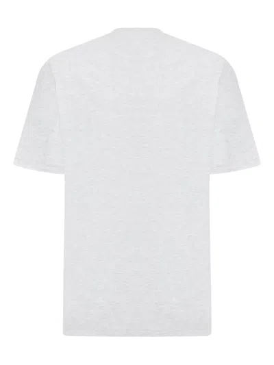 Brunello Cucinelli Men Cotton Jersey Crew-neck T-shirt With Logo And Faux-layering In White