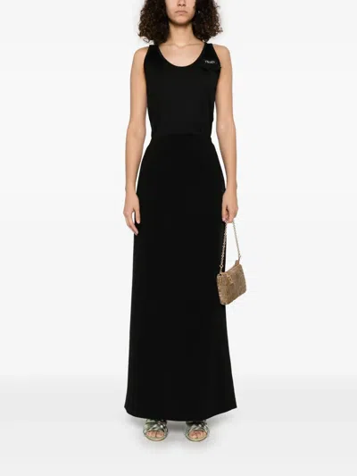 Fendi Gonna In Cady Stretch Nero  Donna In Black