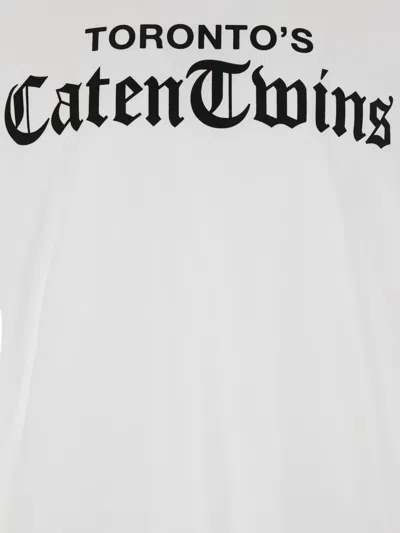 Dsquared2 White T-shirt With Logo On The Front In Cotton Man In White