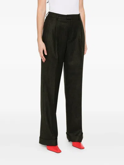 Berwich Pleated Pocket Trousers In Green