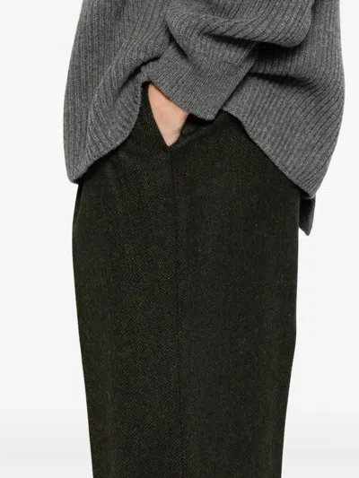 Berwich Pleated Pocket Trousers In Green