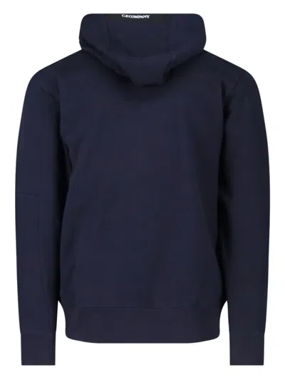 C.p. Company Cotton Hoodie In Blue