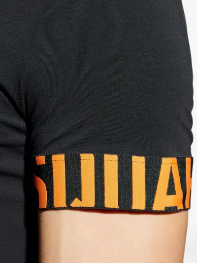 Dsquared2 Graphic Print Crew Neck Short Sleeve T-shirt In Black