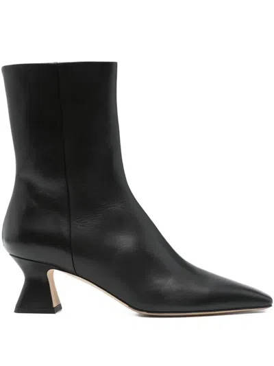 Aeyde Koko Leather Ankle Boots In Black