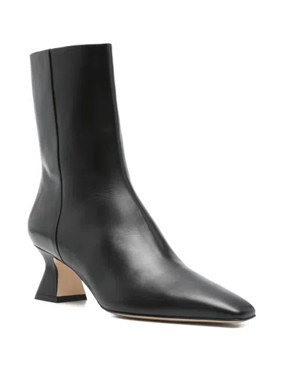 Aeyde Koko Leather Ankle Boots In Black