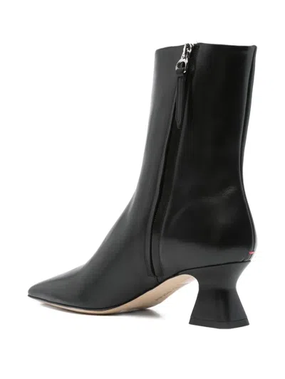 Aeyde Koko Leather Ankle Boots In Black